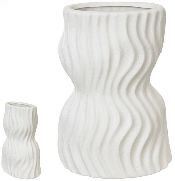Vaso Decorativo Ceramica Off White 26cm