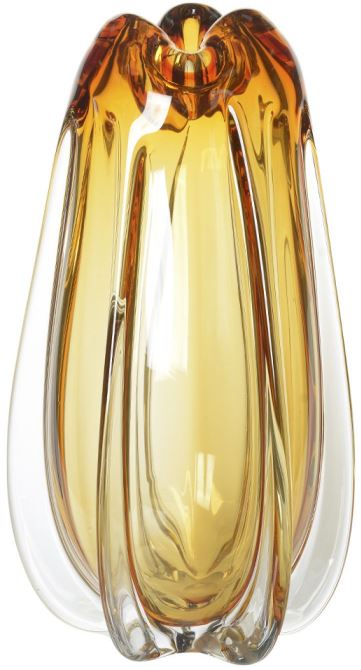 Vaso Decorativo Vidro Tipo Murano Ambar 38cm