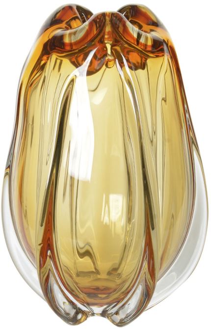 Vaso Decorativo Vidro Tipo Murano Ambar 30cm