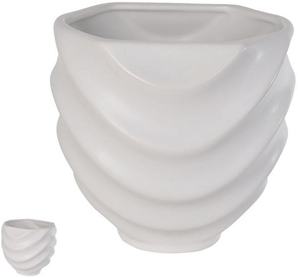 Vaso Decorativo Porcelana Branco 13,5cm