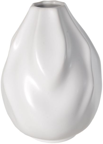 Vaso Decorativo Porcelana Branco 19,5cm