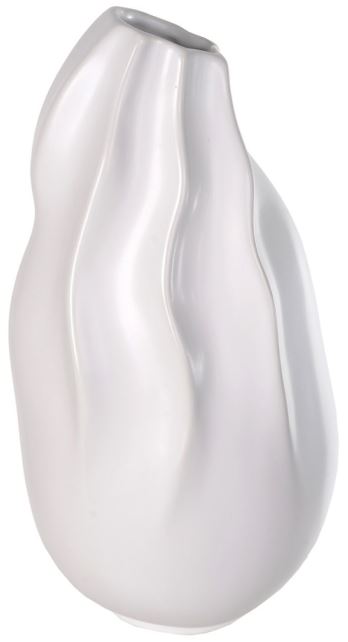 Vaso Decorativo Porcelana Branco 30,5cm