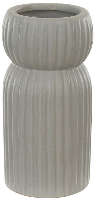 Vaso Decorativo Porcelana Cinza 15cm