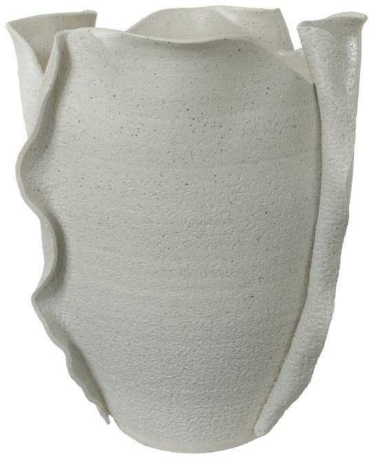 Vaso Decorativo Ceramica Branco 32cm