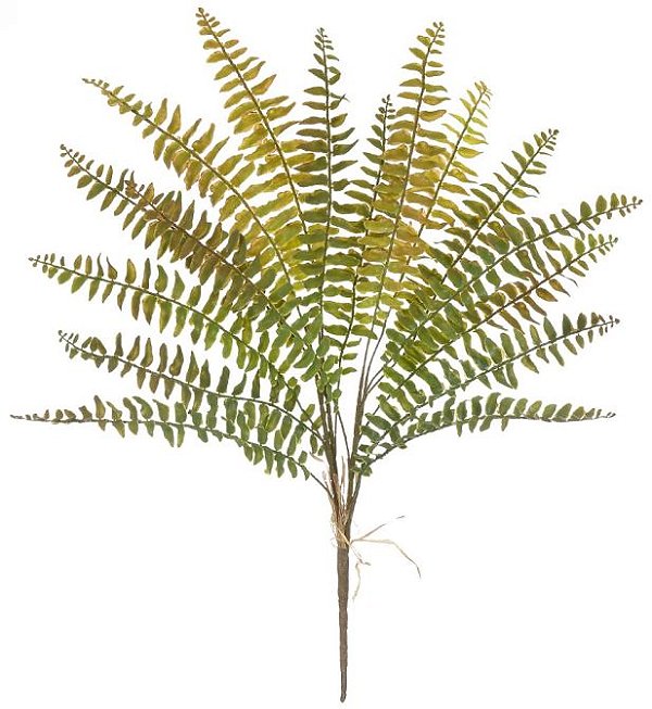 Planta Artificial Folhagem Samambaia C/Print X16 Verde Outono 70cm