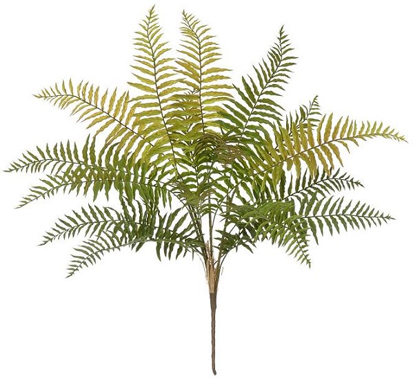 Planta Artificial Folhagem Samambaia C/Print X16 Verde Outono 68cm