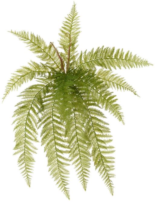 Planta Artificial Folhagem Samambaia C/Print X11 Verde Outono 76cm
