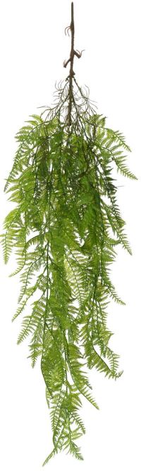 Planta Artificial Folhagem Samambaia Pendurar C/Print Plastico X82 Verde 1,05cm