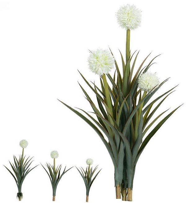 Planta Artificial Arvore Allium X3 Branco 1m