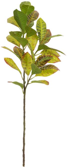 Planta Artificial Galho Croton Real Toque X31 Verde Amarelo 1,05cm
