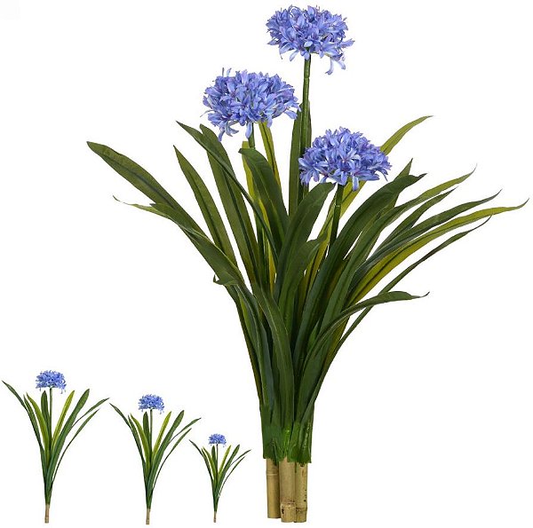 Planta Artificial Arvore Narciso X3 Lavanda 92cm