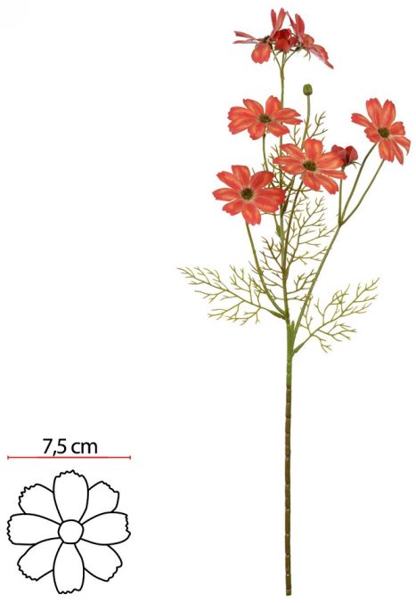 Haste Cosmos Real Toque X8 Laranja 66cm