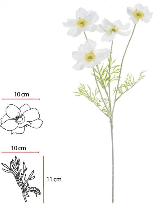Haste Cosmos C/Flocked X4 Creme 60cm