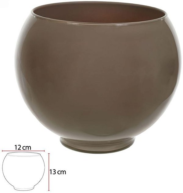 Vaso Vidro Tailandia Decorativo Cappuccino 13X12cm