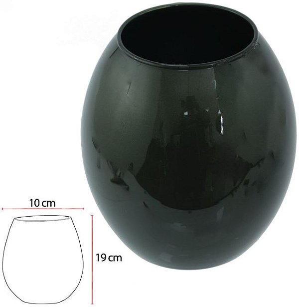 Vaso Vidro Santiago Decorativo Verde Cintilante 19X10cm