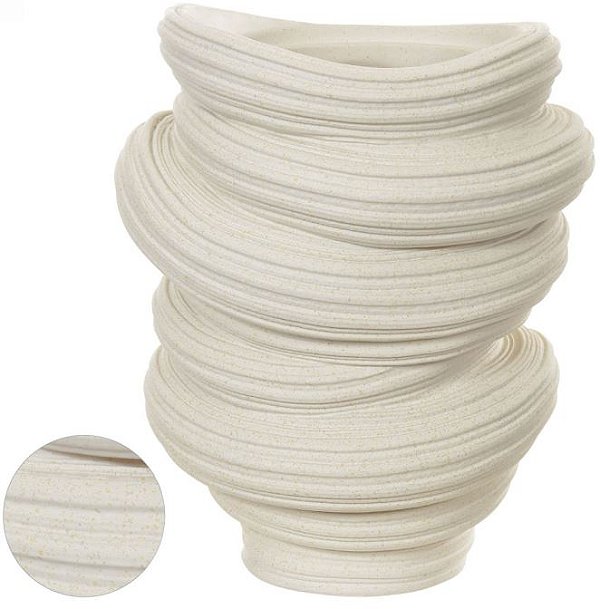 Vaso Decorativo Resina Branco 32,6cm