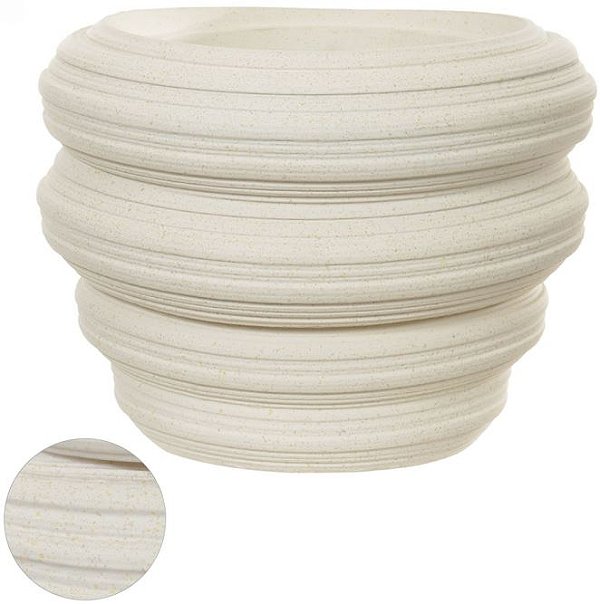 Vaso Decorativo Resina Branco 20,5cm