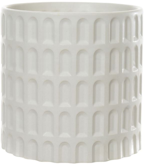 Vaso Decorativo Ceramica Branco 12,7cm