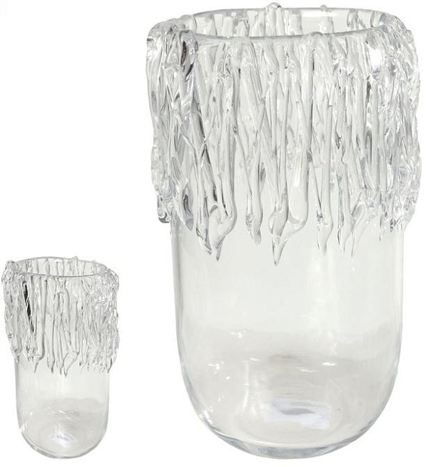 Vaso Decorativo Vidro Transparente 34cm