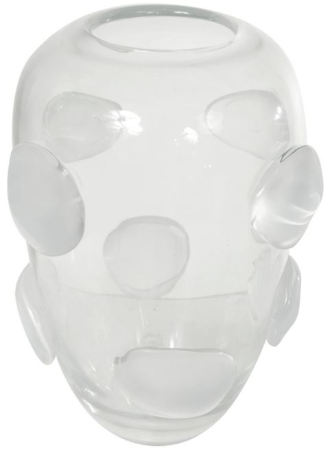 Vaso Decorativo Vidro Transparente Fosco 27cm