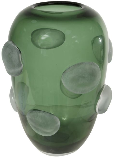 Vaso Decorativo Vidro Verde Fosco 27cm
