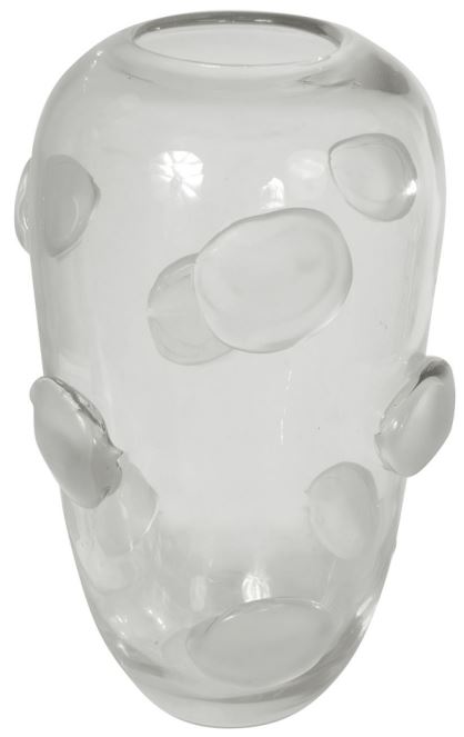 Vaso Decorativo Vidro Transparente Fosco 35cm