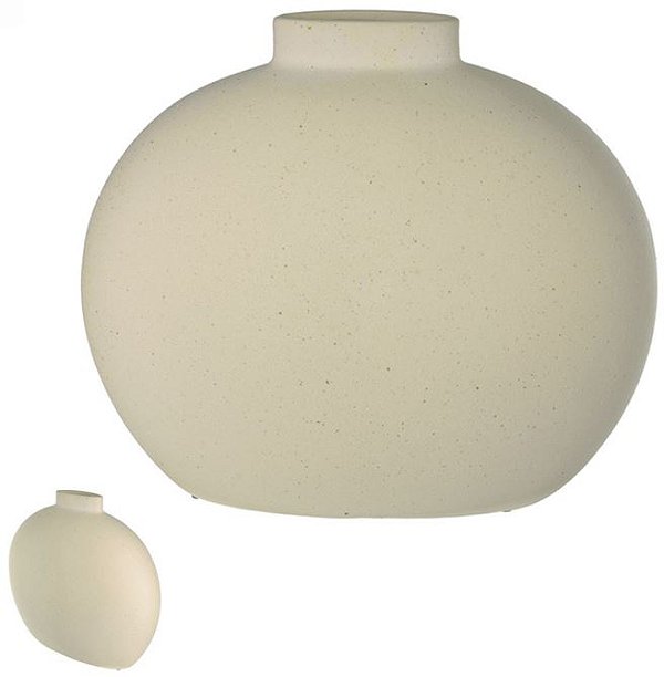 Vaso Decorativo Ceramica Bege 32,5cm