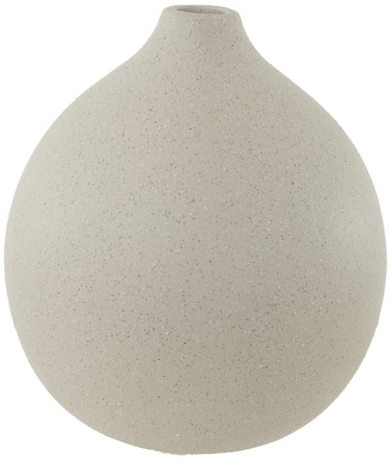 Vaso Decorativo Ceramica Bege 20cm