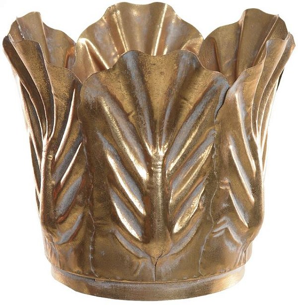 Vaso Decorativo Metal Bronze 21cm