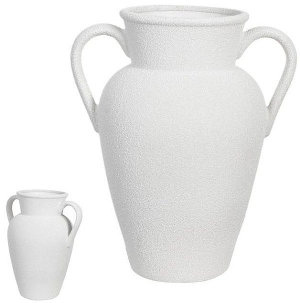 Vaso Decorativo Ceramica Branco 37cm
