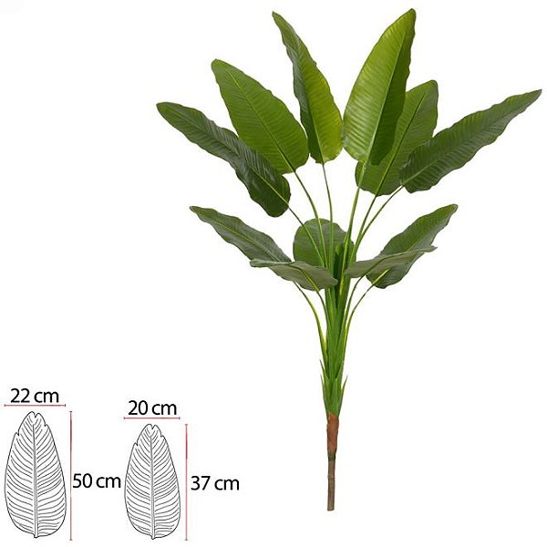 Planta Artificial Arvore Bananeira Real Toque X11 Verde 1,6m