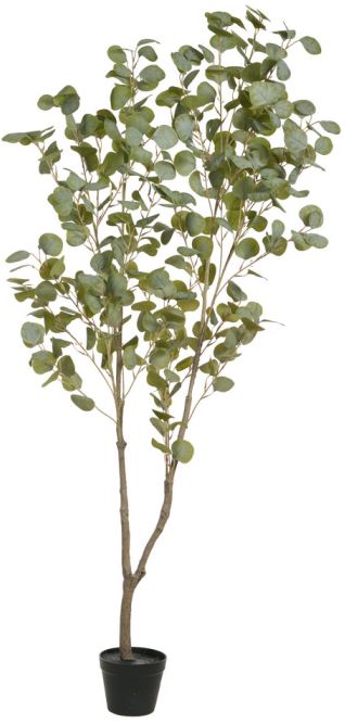 Planta Artificial Arvore Eucalipto C/Pote X360 Verde 1,6m