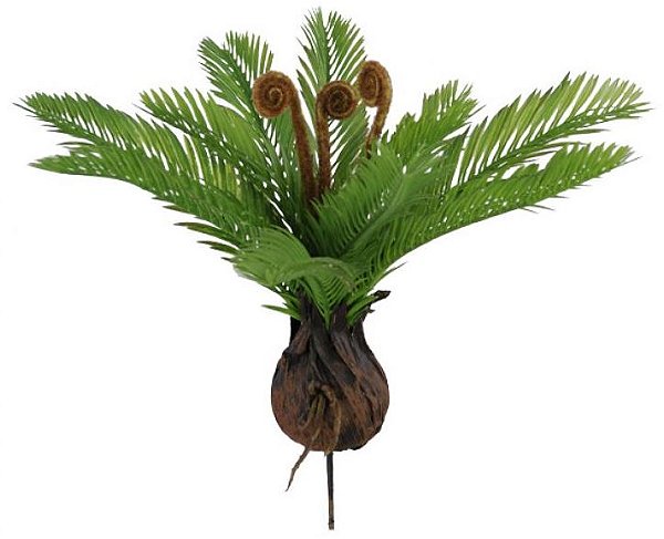 Planta Artificial Arvore Palmeira Cycas Verde 35cm