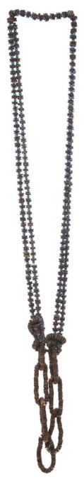 Colar Decorativo Madeira Coquinho Azul 1M