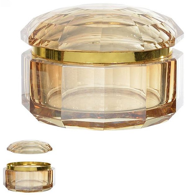 Caixa Decorativa Cristal Ambar 8cm