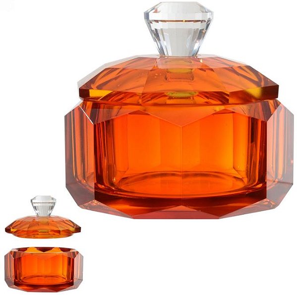 Caixa Decorativa Cristal Amba 10cm