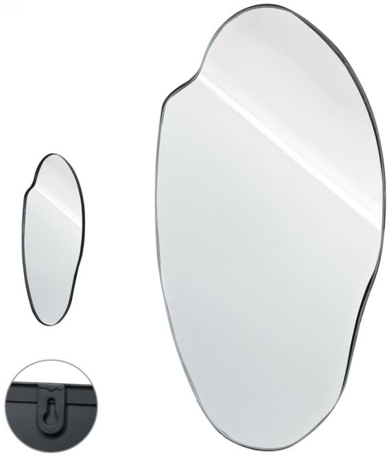 Espelho Decorativo Metal Preto 90cm
