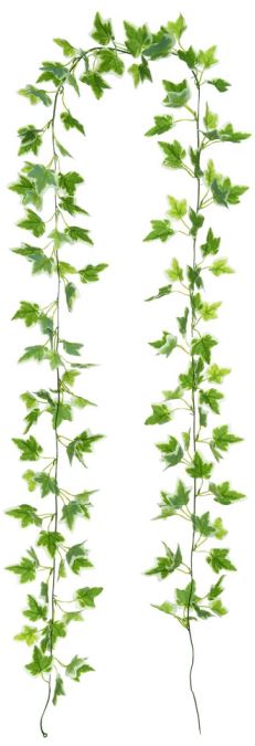 Planta Artificial Folhagem Hera Guirlanda Real Toque X135 Verde Creme 2,3cm