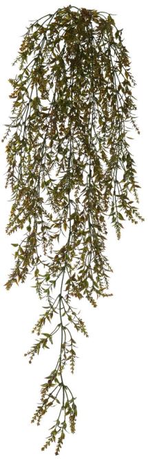 Planta Artificial Folhagem Grass Pendurar X115 Verde Outono 1,05cm