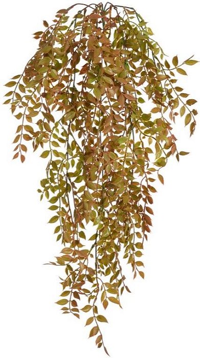 Planta Artificial Folhagem Ruscus Pendurar X45 Laranja Outono 85cm