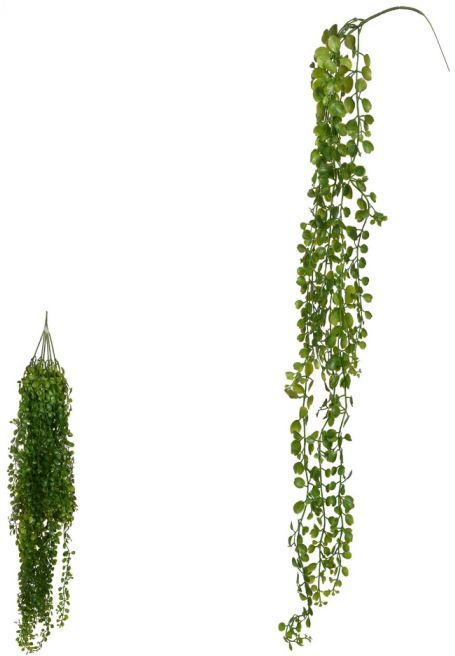 Planta Artificial Folhagem Grass Pendurar X5 Verde 95cm