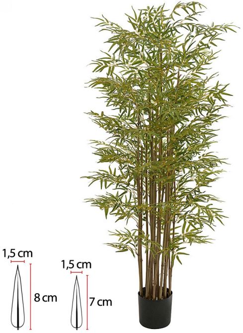 Planta Artificial Arvore Bamboo Japones C/Pote X4240 Verde 2,58cm