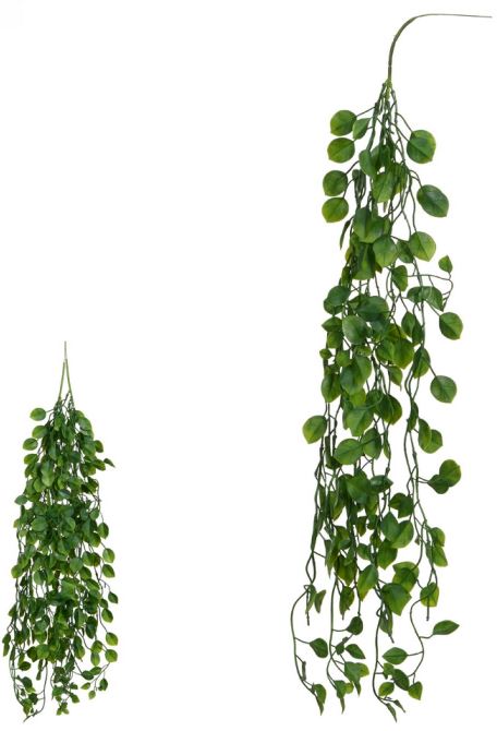 Planta Artificial Folhagem Folha Pendurar X5 Verde 75cm