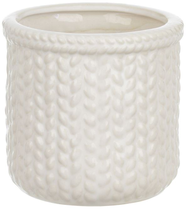 Vaso Decorativo Ceramica Branco Mate 10,5cm