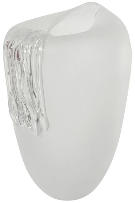 Vaso Decorativo Vidro Transparente Fosco 27cm