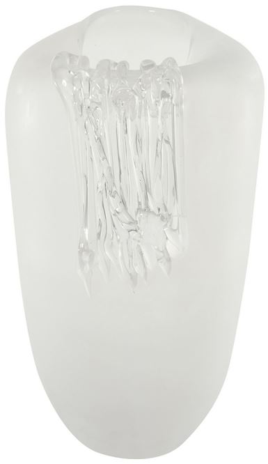 Vaso Decorativo Vidro Transparente Fosco 36cm