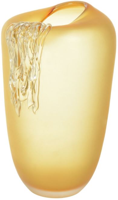 Vaso Decorativo Vidro Ambar Fosco 36cm