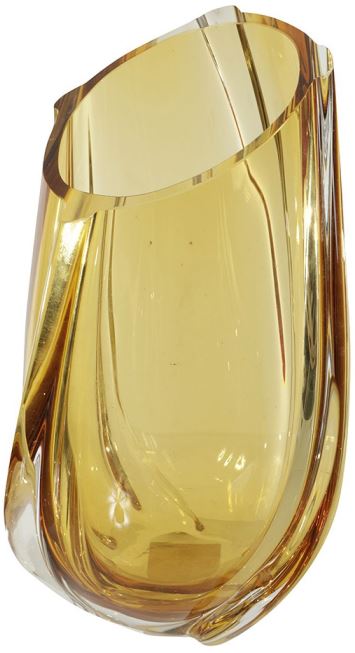 Vaso Decorativo Vidro Ambar 23cm