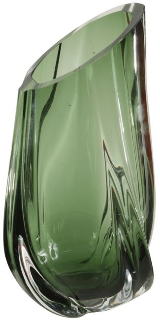 Vaso Decorativo Vidro Verde 23cm