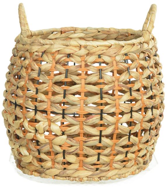 Cesto Decorativo Fibra Natrual Bege 32cm
